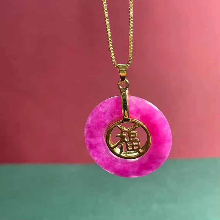 Fuschia Peace Buckle